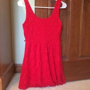 Lacey Red Short Dress